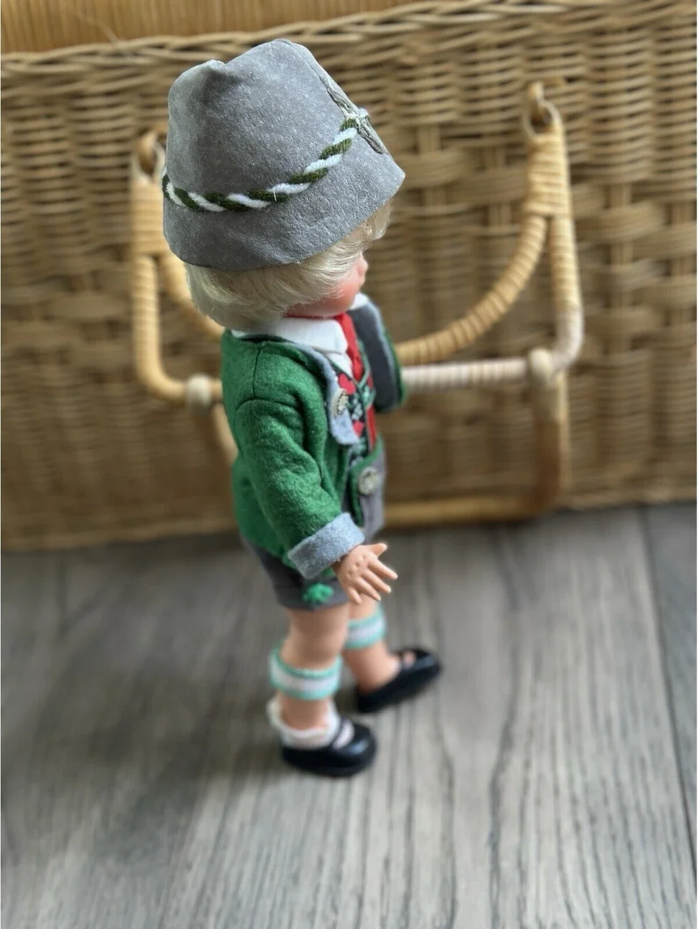 Vintage German Boy 10” Doll In Lederhosen Outfit EUC Collectible Oktoberfest